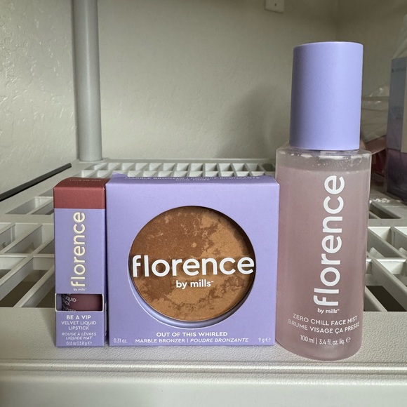 Florence By Mills Other - Florence by Mills SET Marble Bronzer, Liquid Lip & Mist